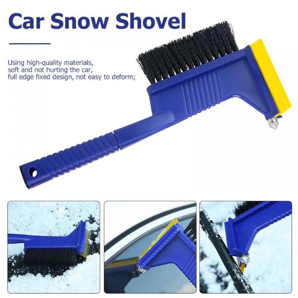 VODOOL 3 in 1 Car Ice Scrape Snow Shovel Toolr Windshield Vehicle Snow Ice Scraper Shovel Removal Brush Windscreen Clean Tool
