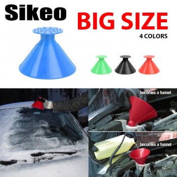Car Window Windshield Snow Remover Tools Magic Shovel Cone Shaped Outdoor Winter Tool Snow Windshield Funnel Black Ice Scraper
