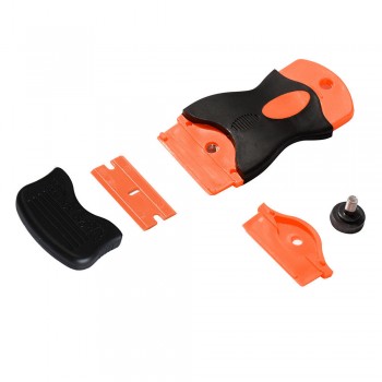 EHDIS 100PCS Double Edged Razor Blades+2 Scraper Sticker Glue Remove Vinyl Squeegee Wrap Tool Car Diagnostic Tool Ice Scraper