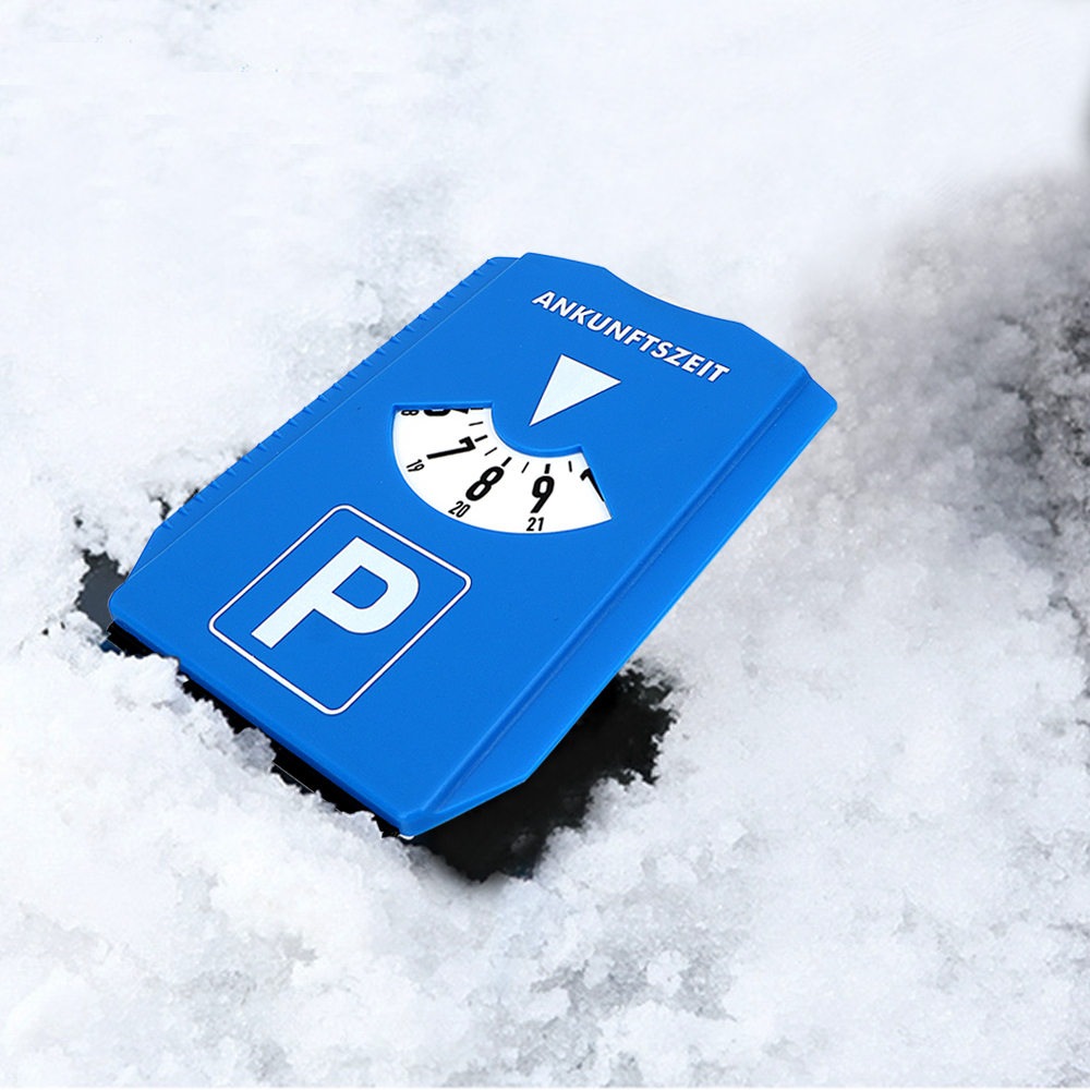 Auto Care Snow Remover Ice Scraper Time Display Disc Return Time Note Car Parking Time Sign Car Windshield Snow Shovel