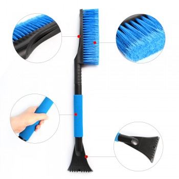 Auto Care Car Snow Brush with Foam Grip with Ice Scraper Extendable 33 Telescoping Tools for any vehicle Winter Window Cleaning