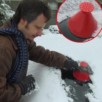 Hot! Winter Ice Scraper Car Window Windshield Snow Removal Magic Ice Shovel Cone Shaped Funnel Snow Remover Tool Scrape Dropship