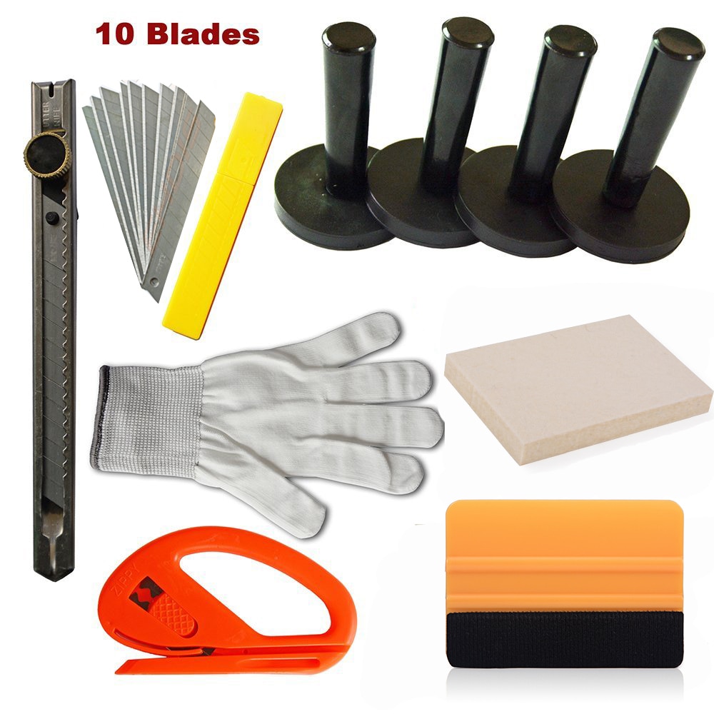 EHDIS PRO Vinyl Film Tint Tools Kit Car Decals Stickers Wrap Application Squeegee Magnet Holders Car Wrap Vinyl Tools Set Knife