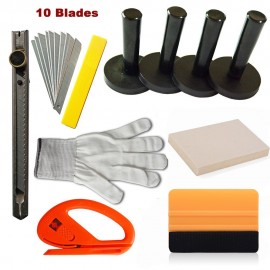 EHDIS PRO Vinyl Film Tint Tools Kit Car Decals Stickers Wrap Application Squeegee Magnet Holders Car Wrap Vinyl Tools Set Knife