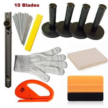 EHDIS PRO Vinyl Film Tint Tools Kit Car Decals Stickers Wrap Application Squeegee Magnet Holders Car Wrap Vinyl Tools Set Knife