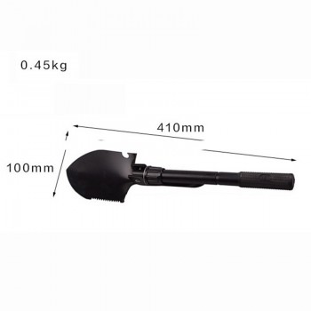 Multifunctional Small Car Outdoor Foldable Shovel Ice Scoop Iron Scraper Emergency Glass Bammer Hoe Crombar 41*10cm