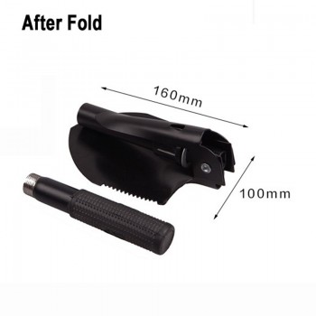 Multifunctional Small Car Outdoor Foldable Shovel Ice Scoop Iron Scraper Emergency Glass Bammer Hoe Crombar 41*10cm
