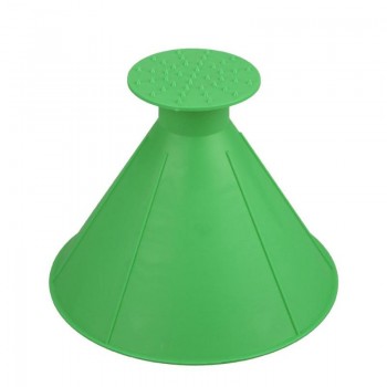 Car Window Ice Remover Brush Magic Shovel Cone Shaped Squeegees Outdoor Winter Car Tool Snow Windshield Funnel Ice Scraper