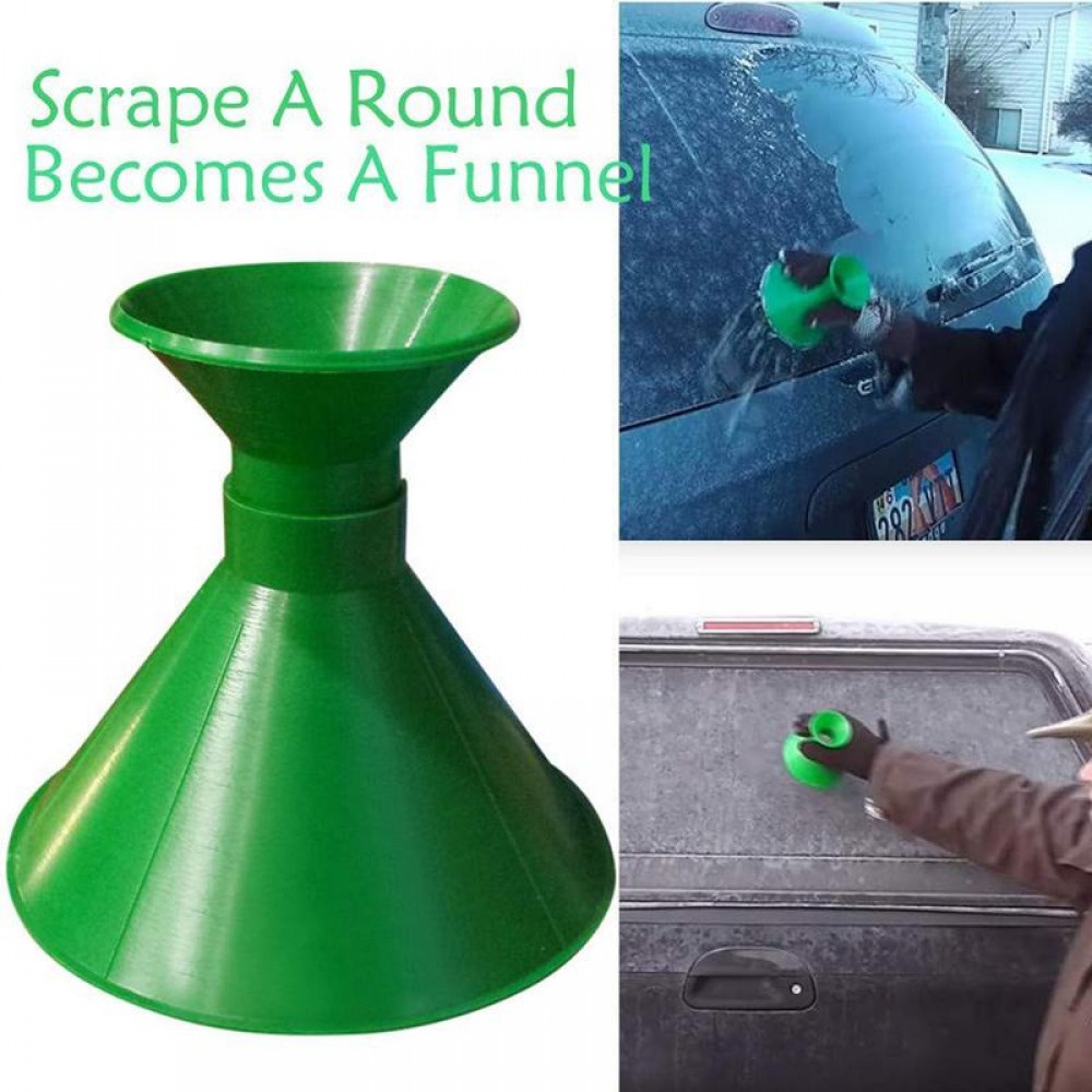 2018 Multi - Functional Car Windshield Ice Scraper Tool Cone Shaped Outdoor Round Funnel Snow Remover Dropship