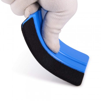 EHDIS 3D Carbon Fiber Felt Squeegee Car Wrapping Scraper With Fabric Cloth Vinyl Film Sticker Glue Remover Window Tints Tool