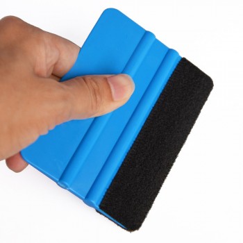 EHDIS 3D Carbon Fiber Felt Squeegee Car Wrapping Scraper With Fabric Cloth Vinyl Film Sticker Glue Remover Window Tints Tool