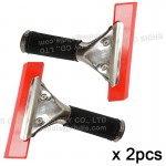 EHDIS 2pcs Car Vehicle Metal Handle Ice Scraper Winter Window Camping Car Windshield Snow Shovel Glass Cleaning Tools Brush 2A33