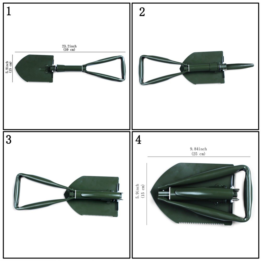 Emergency Car Vehicle Metal Steel Snow Ice Mud Sand Folding Shovel Winter Spade