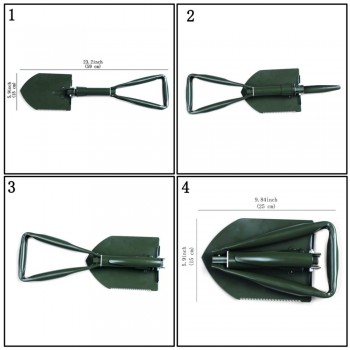 Emergency Car Vehicle Metal Steel Snow Ice Mud Sand Folding Shovel Winter Spade