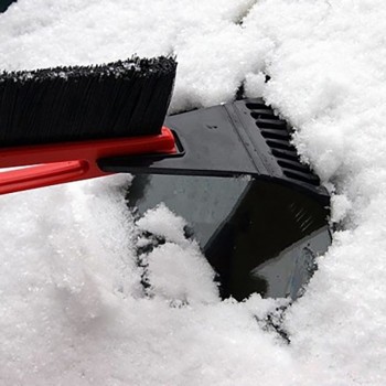 1pc 2 in 1 Ice Scraper Snow Shovel Brush for Auto Car Windshield Front Hood With Handle Ice Remove Clean Tool for Winter