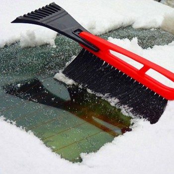 1pc 2 in 1 Ice Scraper Snow Shovel Brush for Auto Car Windshield Front Hood With Handle Ice Remove Clean Tool for Winter
