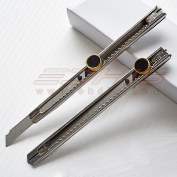 EHDIS 2pcs 9mm Vinyl Art Knife Paper Cutter Car Sticker Film Cutting Tool Home Office School DIY Foil Metal Knives Scraper tool