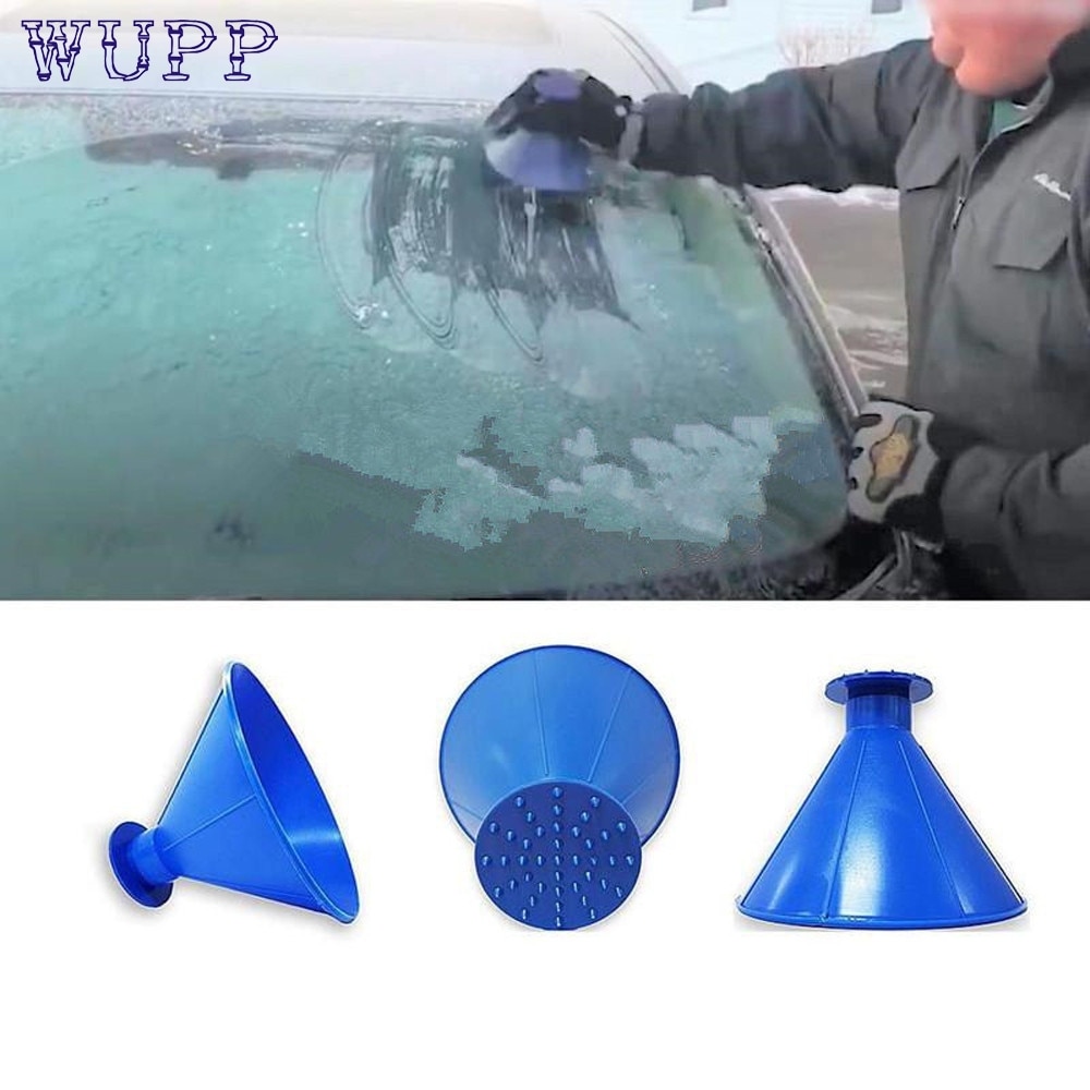 WUPP Scrape A Round Magic Cone-Shaped Windshield Ice Scraper Snow Shovel Tool Nov24 Drop Ship