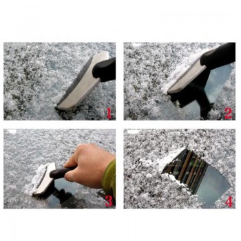 Stainless Steel Car Window Windshield Snow Removal Scraper Ice Shovel Window reversing rear view mirror Cleaning Brush Winter