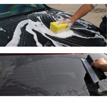 Glass Water Scraper Car Cleaning Tool Window Snow Shovel Ice Tool Silicone Scraping Wiping Defrost Deicing Removal Rain Wate