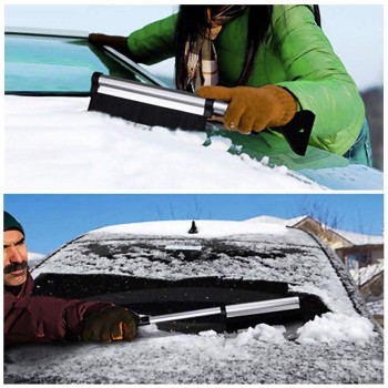 New Aluminum Alloy Retractable Snow Brush Ice Silver Shovel Car 193g Snow Ice Removal Helper General