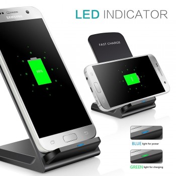 10W Qi Wireless Charger Fast Charging For iPhone 11 8 X XR XS Max Samsung Galaxy S8 S9 S10 Plus S10e Note 9 10 Stand Holder Base