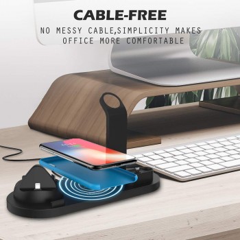 Ascromy Wireless Charger Phone Holder Stand Dock Station For Apple Watch Series 4 3 2 Iphone XS MAX XR 8 Plus X IWatch Airpods