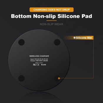 15W Qi Wireless Charger Station for Samsung S10 S9 Note 10 S10E Iphone 11 Pro Max XR Huawei P30 Pro Wireless charging Induction