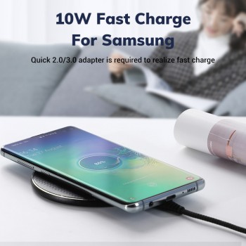 TOPK Wireless Charger for iPhone Xs Max X 8 Plus 10W Fast Charging Pad for Samsung Note 9 Note 8 S10 Plus