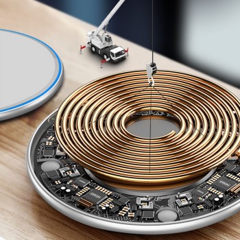 ROCK Metal 10W Wireless Charger Mirror Fast Charging for iPhone 8 X XR XS Max Samsung S10 S9 Desktop Wireless Charger Pad