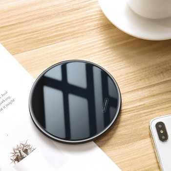 ROCK Metal 10W Wireless Charger Mirror Fast Charging for iPhone 8 X XR XS Max Samsung S10 S9 Desktop Wireless Charger Pad
