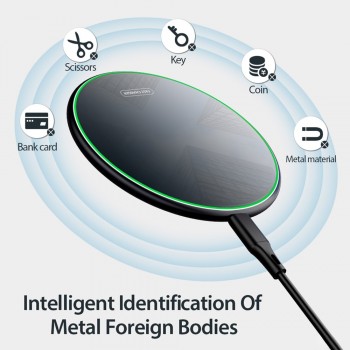 ROCK Metal 10W Wireless Charger Mirror Fast Charging for iPhone 8 X XR XS Max Samsung S10 S9 Desktop Wireless Charger Pad