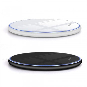 ROCK Metal 10W Wireless Charger Mirror Fast Charging for iPhone 8 X XR XS Max Samsung S10 S9 Desktop Wireless Charger Pad