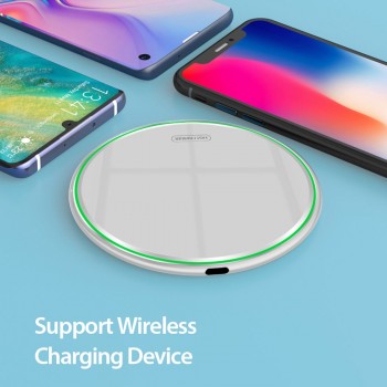 ROCK Metal 10W Wireless Charger Mirror Fast Charging for iPhone 8 X XR XS Max Samsung S10 S9 Desktop Wireless Charger Pad