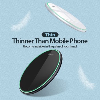 ROCK Metal 10W Wireless Charger Mirror Fast Charging for iPhone 8 X XR XS Max Samsung S10 S9 Desktop Wireless Charger Pad