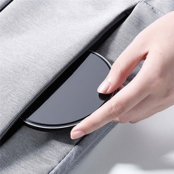 ROCK Metal 10W Wireless Charger Mirror Fast Charging for iPhone 8 X XR XS Max Samsung S10 S9 Desktop Wireless Charger Pad