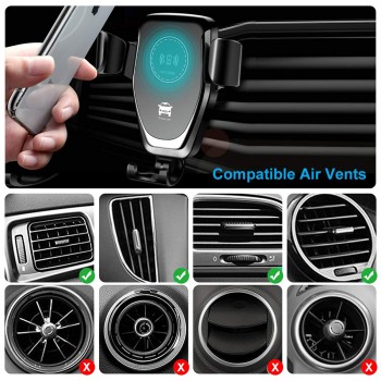 Qi 10W Car Fast Wireless Charger For iPhone 8 8 Plus XS 7.5W Car Wireless Charger For Samsung Galaxy S7 S8 S9 S10 Note 9 Charger
