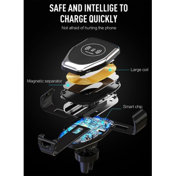 Qi 10W Car Fast Wireless Charger For iPhone 8 8 Plus XS 7.5W Car Wireless Charger For Samsung Galaxy S7 S8 S9 S10 Note 9 Charger