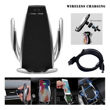 Wireless charging Car Charger IR Automatic 360 Rotate car phone holder Air Vent Suction Phone  Mount Bracket For iphone Android