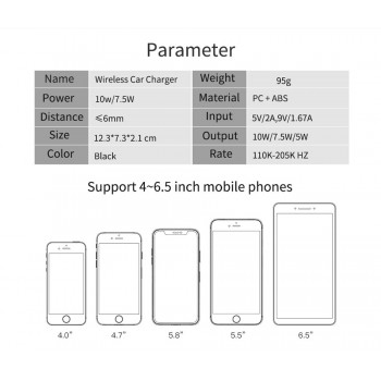 Wireless charging Car Charger IR Automatic 360 Rotate car phone holder Air Vent Suction Phone  Mount Bracket For iphone Android