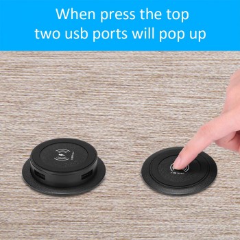 Cool Embedded Wireless Charger For Huawei Xiaomi IPhone 11 Samsung S10 Desk Counter Desktop Bedside Table Office Phone Charger