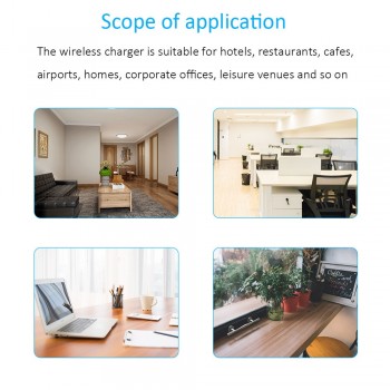 Cool Embedded Wireless Charger For Huawei Xiaomi IPhone 11 Samsung S10 Desk Counter Desktop Bedside Table Office Phone Charger