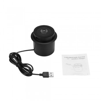 Cool Embedded Wireless Charger For Huawei Xiaomi IPhone 11 Samsung S10 Desk Counter Desktop Bedside Table Office Phone Charger