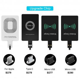 FDGAO Qi Wireless Charger Pad Coil Universal Wireless Charging Receiver module For iPhone 6 7 Plus Samsung Xiaomi Huawei Type-C
