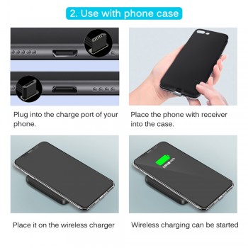 FDGAO Qi Wireless Charger Pad Coil Universal Wireless Charging Receiver module For iPhone 6 7 Plus Samsung Xiaomi Huawei Type-C