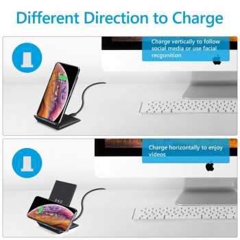Qi Fast Wireless Charger 15W Charging Station Stand For Samsung S10 S9 Note 10 Plus Xiaomi mi9 HuaweiP30Pro cargador inalambrico