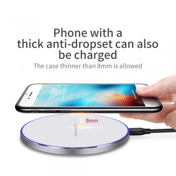 DCAE 10W Wireless Charger Pad Qi Quick Charge USB Fast Charging For iPhone X XR XS 8 Plus Samsung S10 S9 S8 Note 9 8 Xiaom Mi 9