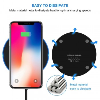 DCAE 10W Wireless Charger Pad Qi Quick Charge USB Fast Charging For iPhone X XR XS 8 Plus Samsung S10 S9 S8 Note 9 8 Xiaom Mi 9