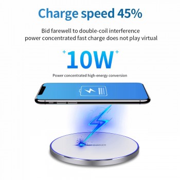 DCAE 10W Wireless Charger Pad Qi Quick Charge USB Fast Charging For iPhone X XR XS 8 Plus Samsung S10 S9 S8 Note 9 8 Xiaom Mi 9