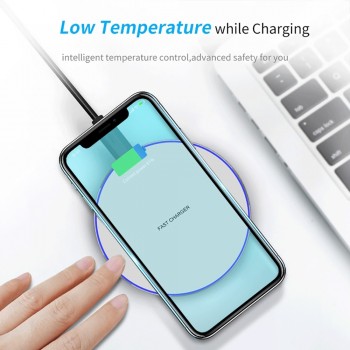 DCAE 10W Wireless Charger Pad Qi Quick Charge USB Fast Charging For iPhone X XR XS 8 Plus Samsung S10 S9 S8 Note 9 8 Xiaom Mi 9